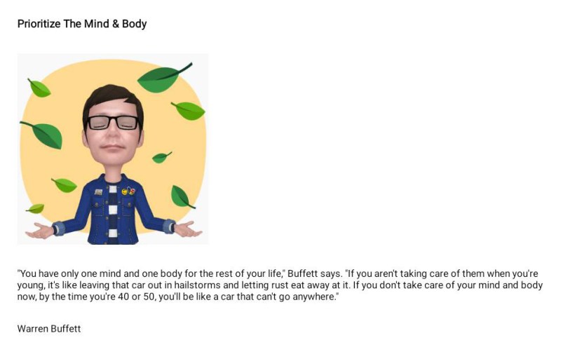 prioritize mind & body